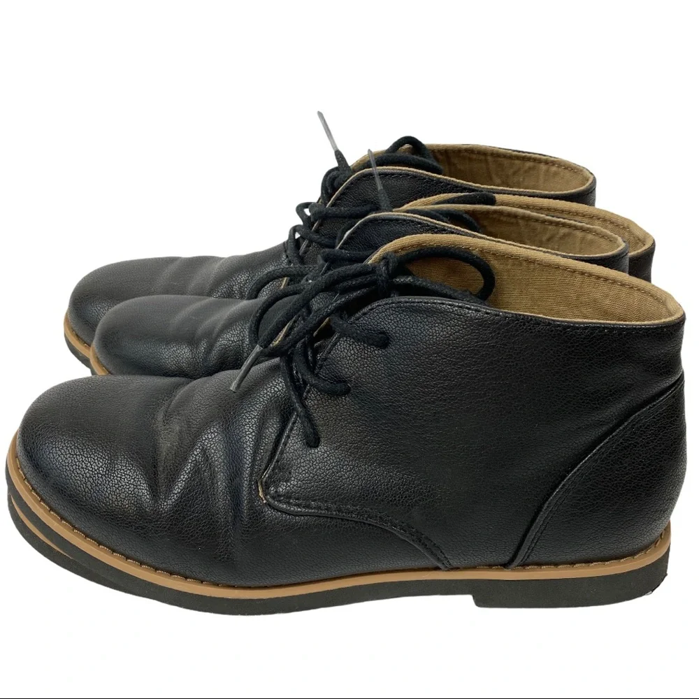 Perry Ellis America Chase Black Laceup Boots 6